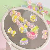 Hand-painted Bow Flower Drip Oil Acrylic Phone Chain DIY Beads