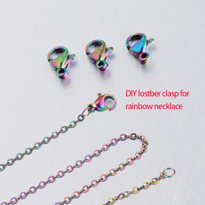 Rainbow Lobster Clasp Hooks DIY Jewelry Accessories 20Pcs