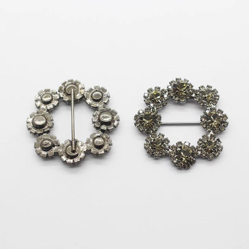 2-pc Czech Rhinestone Button Set for Jewelry and Clothing