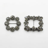 2-pc Czech Rhinestone Button Set for Jewelry and Clothing