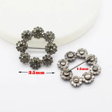 2-pc Czech Rhinestone Button Set for Jewelry and Clothing