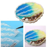 5 Pcs Wave Stickers Epoxy Resin UV Glue Diy Accessories