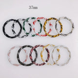 DIY Fabric Lattice Ring Geometric Earrings Accessories