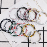 DIY Fabric Lattice Ring Geometric Earrings Accessories