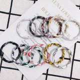DIY Fabric Lattice Ring Geometric Earrings Accessories