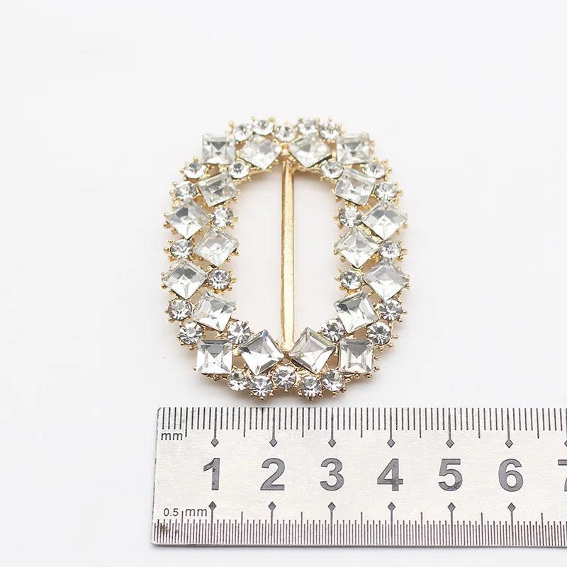 Rectangular Slider Acrylic Button Crystal Decoration for Wedding Curtain