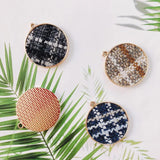 Alloy Round Pendant Necklace Charms DIY Material Jewelry Earring Accessories
