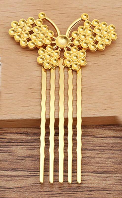 10 PCS Butterfly Hair Comb Base Settings for DIY Jewelry Making