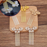 10 PCS Butterfly Hair Comb Base Settings for DIY Jewelry Making
