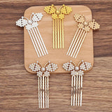 10 PCS Butterfly Hair Comb Base Settings for DIY Jewelry Making
