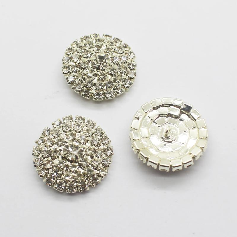 10pc 25mm Round Arch Transparent Rhinestone Buttons for Party Accessories