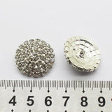 10pc 25mm Round Arch Transparent Rhinestone Buttons for Party Accessories
