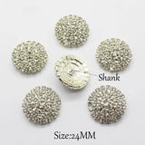 10pc 25mm Round Arch Transparent Rhinestone Buttons for Party Accessories