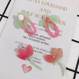 Acrylic Stitching Flower Earrings Set