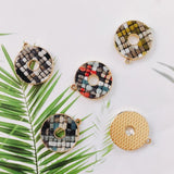 Alloy Round Pendant Necklace Charms DIY Material Jewelry Earring Accessories