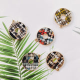 Alloy Round Pendant Necklace Charms DIY Material Jewelry Earring Accessories