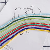 Colorful Crystal Glass Beaded Necklace Bracelet Set