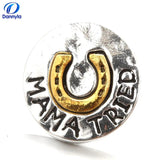 Colorful Mix Flower 18mm Snap On Charms With Rhinestones