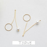 Color-Preserving Round Beads Pearl Tassel Earrings Material