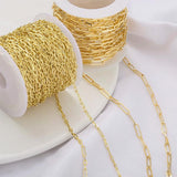 14K Real Plated Paperclip Chain DIY Jewelry Making Supplies