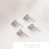 Irregular 14K Bag with Coffee Bean Stud Earrings