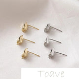 Irregular 14K Bag with Coffee Bean Stud Earrings
