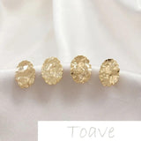 Oval Silver Needle Earrings DIY Hand-made Material Accessories
