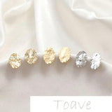 Oval Silver Needle Earrings DIY Hand-made Material Accessories