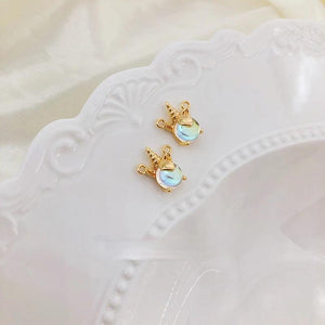 18K Magic Unicorn Necklace Double Ring Chain Jewelry