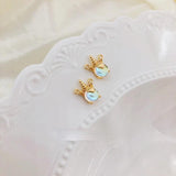 18K Magic Unicorn Necklace Double Ring Chain Jewelry
