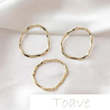 14K Gold-Covered Flower Cut Pendant Frame DIY Material