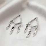 14K Diamond Chain Tassel Pendant DIY Earrings Accessories 2PCS
