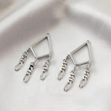 14K Diamond Chain Tassel Pendant DIY Earrings Accessories 2PCS