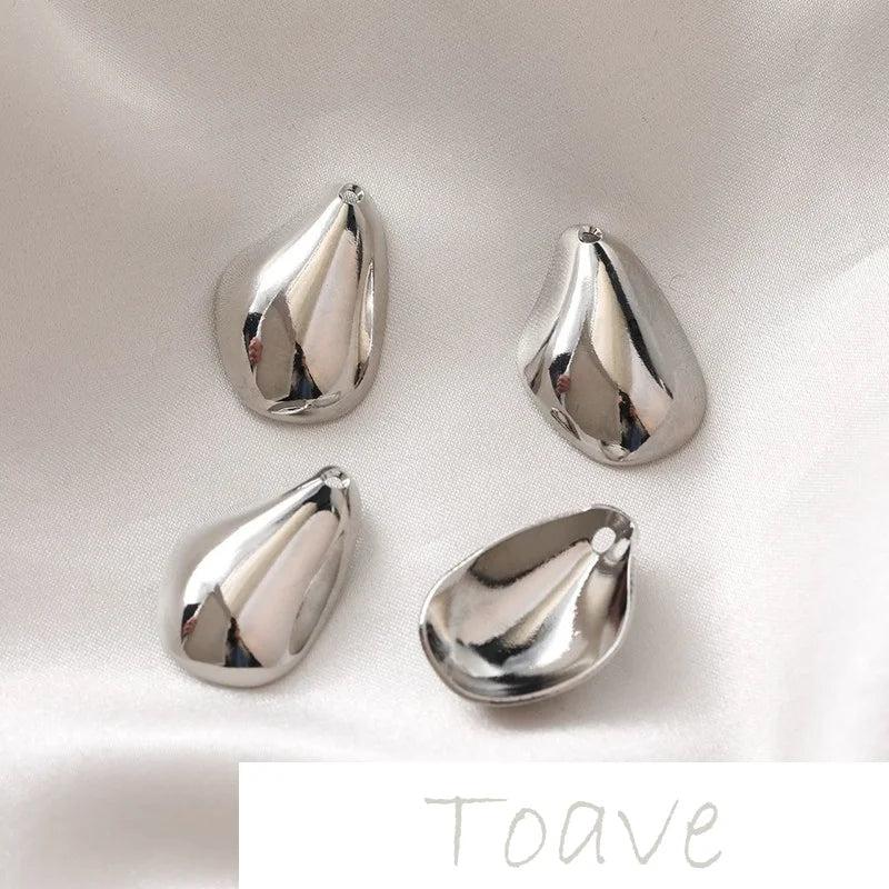 Irregular Water Drop Shaped Glossy Pendant for DIY Accessories
