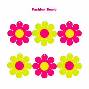 (10pcs/bag) Red Yellow Acrylic Tropical Style Pendants DIY Earrings Necklace