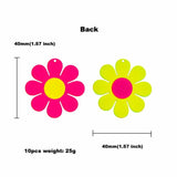 (10pcs/bag) Red Yellow Acrylic Tropical Style Pendants DIY Earrings Necklace
