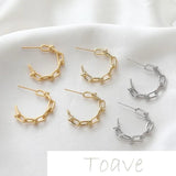 C-Shaped Chain Silver Needle Earrings DIY Girl Earrings
