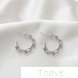 C-Shaped Chain Silver Needle Earrings DIY Girl Earrings