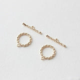 18K Gold-Plated Copper O-Shaped Chain Connector DIY Jewelry Accessory