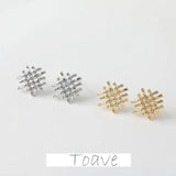 14K Electroplating Hollow Straw Earrings DIY Accessories