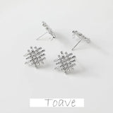 14K Electroplating Hollow Straw Earrings DIY Accessories