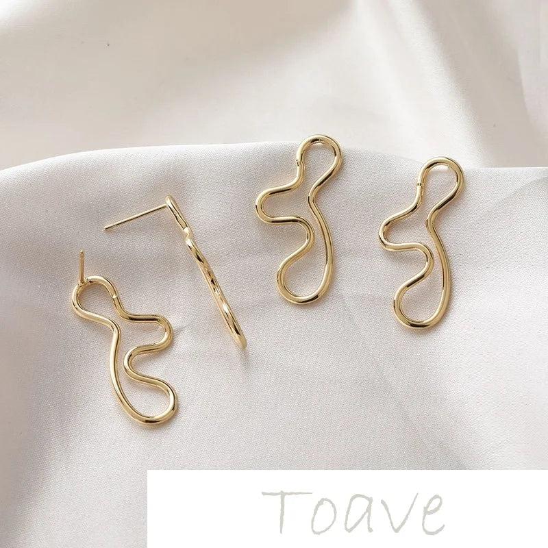 Gold-Clad Copper Plated Metal Earrings DIY Material