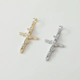 14K Electroplating Cross Rose Necklace Pendant DIY Beaded Hand-made Material