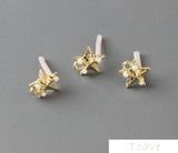 4pcs Geometric Pearl Ear Stud DIY Material Accessories