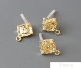4pcs Geometric Pearl Ear Stud DIY Material Accessories