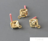 4pcs Geometric Pearl Ear Stud DIY Material Accessories