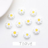 Colored Glaze Flat Beads DIY Jewelry Material