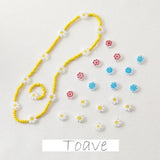 Colored Glaze Flat Beads DIY Jewelry Material