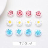 Colored Glaze Flat Beads DIY Jewelry Material