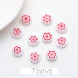 Colored Glaze Flat Beads DIY Jewelry Material